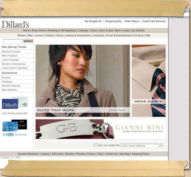 dillards.com visual redesign option 1