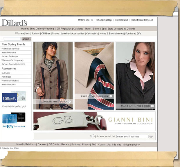 dillards.com visual redesign option 2