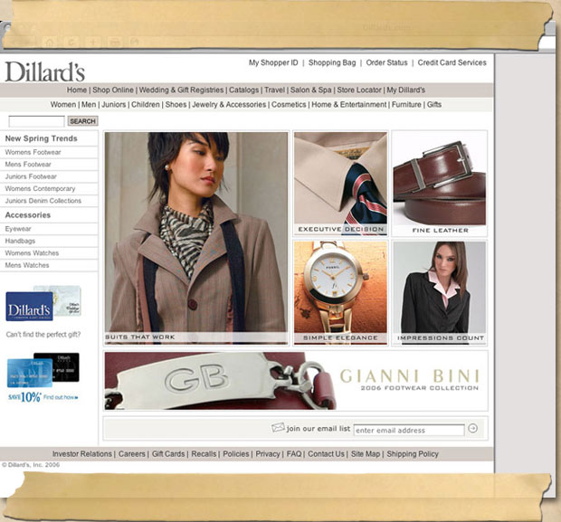 dillards.com visual redesign option 3