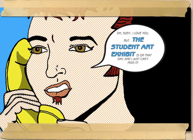 Art Student Union exhibit poster